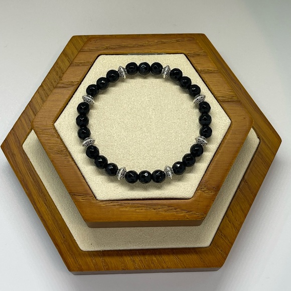 Set of 2 Black Onyx Bracelets - Picture 6 of 9